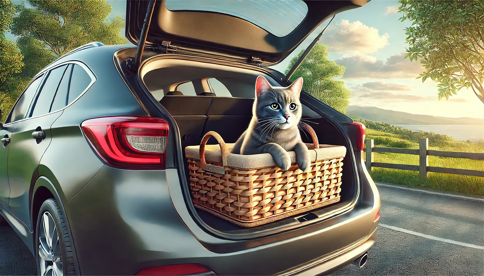 Cat in car